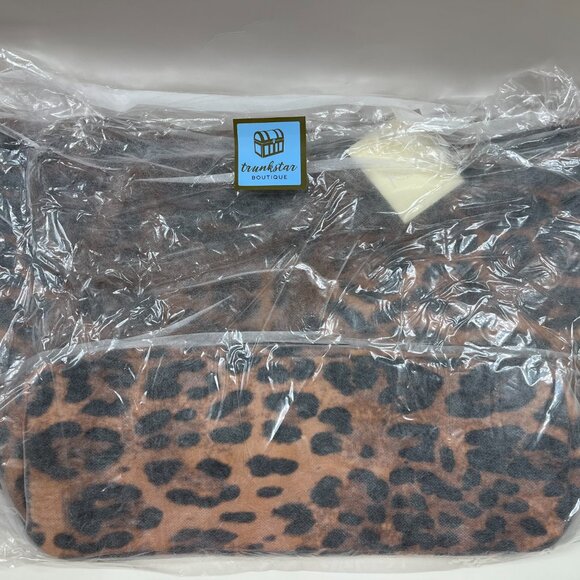 Leopard Print Tote Bag / Laptop Bag / Overnight Bag- Brown/Black - Style 2- NWT - Picture 7 of 7